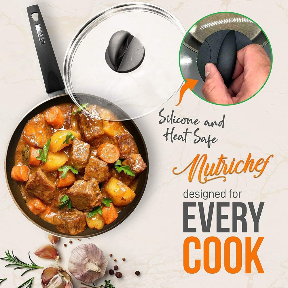 
                  
                    NutriChef Ridge Line Nonstick Kitchen Cookware Pots and Pan, 12 Piece Set, Gray - Country Life Natural Foods
                  
                