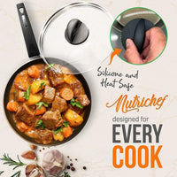 
                  
                    NutriChef Ridge Line Nonstick Kitchen Cookware Pots and Pan, 12 Piece Set, Gray - Country Life Natural Foods
                  
                