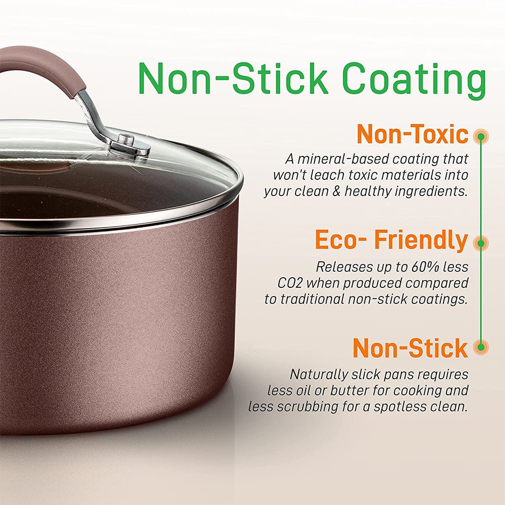 
                  
                    NutriChef Nonstick Cooking Kitchen Cookware Pots and Pans, 20 Piece Set, AGold - Country Life Natural Foods
                  
                