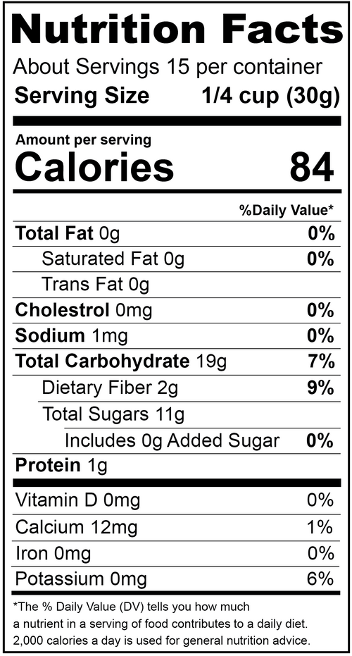 Prunes, Pitted, Unsorbated, Dried Fruit - Country Life Natural Foods
