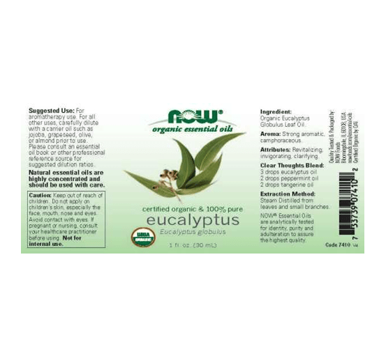 Eucalyptus Essential Oil, Organic - Country Life Natural Foods