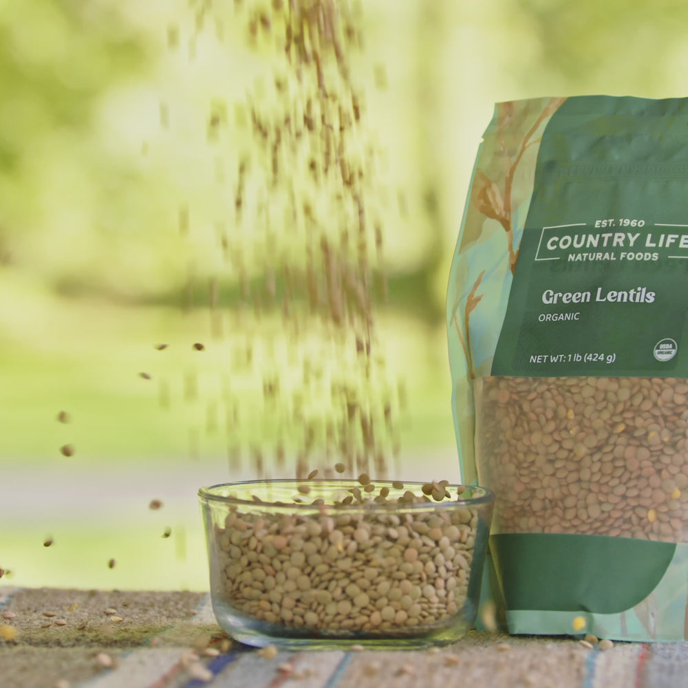 
                  
                    Load and play video in Gallery viewer, Green Lentils, Organic
                  
                