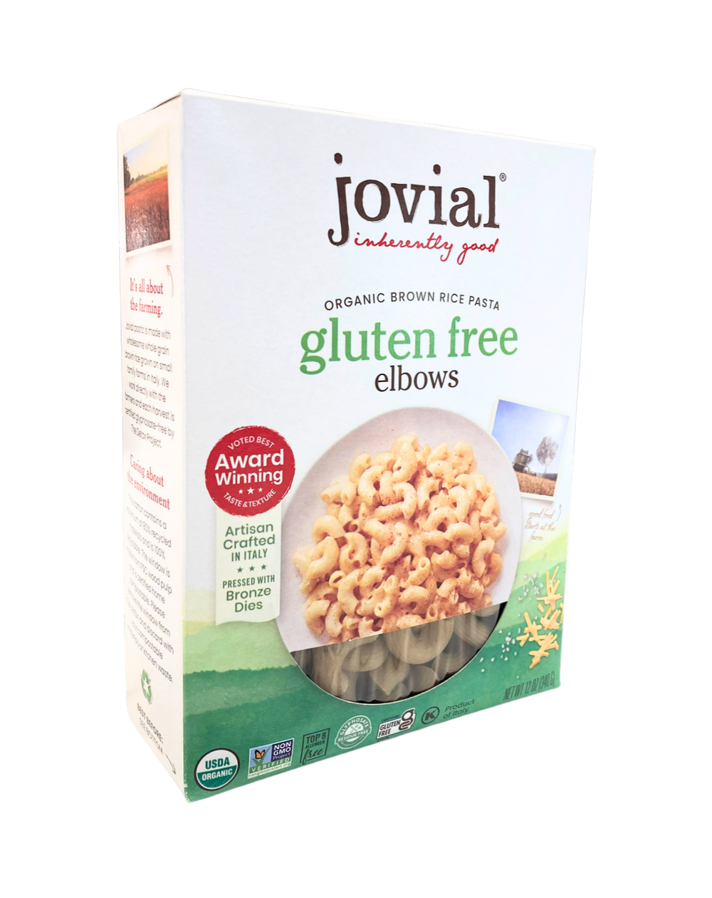 Organic Brown Rice Pasta - Elbows (Jovial) - Country Life Natural Foods