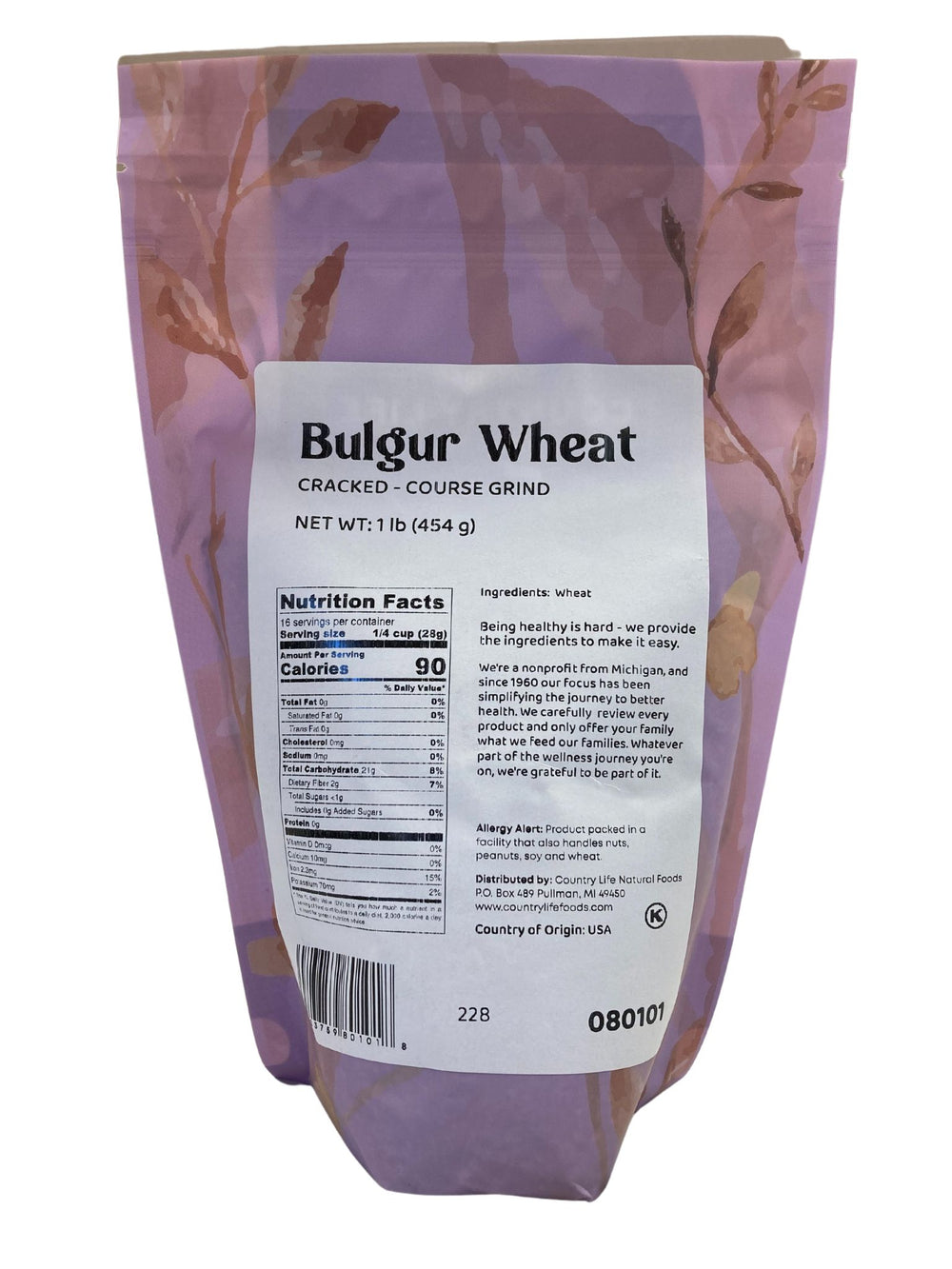 Bulgur Wheat, Cracked, Coarse Grind - Country Life Natural Foods