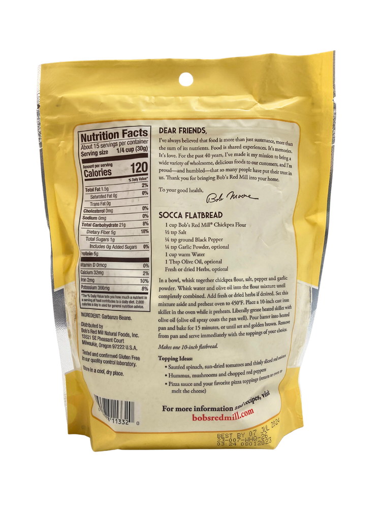 
                  
                    Chickpea Flour (Garbanzo Bean Flour), Gluten Free, BRM - Country Life Natural Foods
                  
                