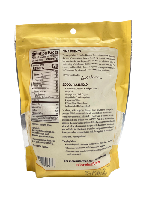 Chickpea (Garbanzo Bean) Flour, Gluten Free, Bob's Red Mill | Country ...