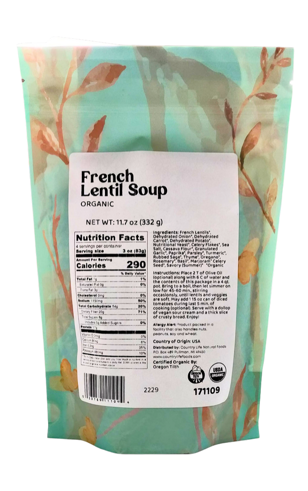 
                  
                    Organic French Lentil Soup - Country Life Natural Foods
                  
                