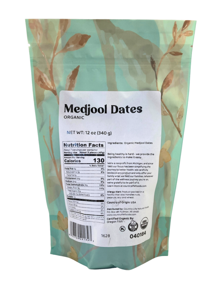 
                  
                    Organic Dates, Medjool, Choice, w/Pit - Country Life Natural Foods
                  
                