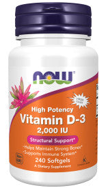Vitamin D-3 2,000 IU 240 gels - Country Life Natural Foods