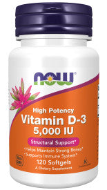 Vitamin D-3 5,000IU 120 gels - Country Life Natural Foods