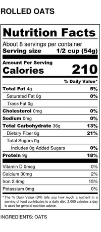 
                  
                    Oats, Regular Rolled, Organic - Country Life Natural Foods
                  
                