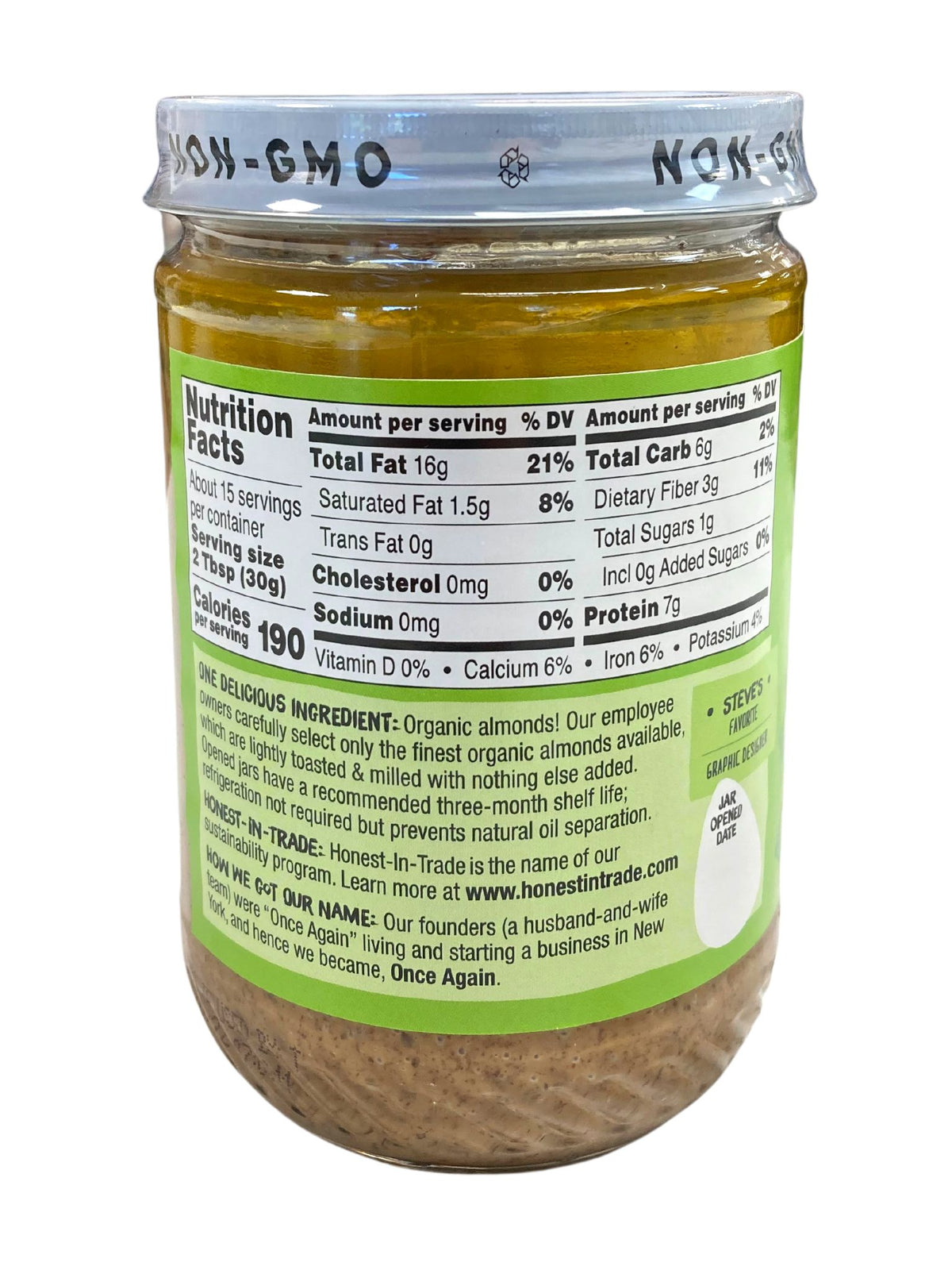 Almond Butter, Creamy, Organic, Lightly Toasted, Nut & Seed Butters - Country Life Natural Foods