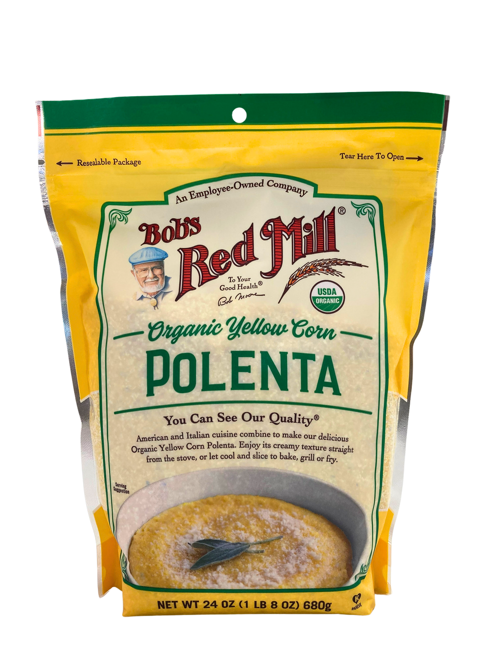 Organic Polenta Corn Grits Yellow 24 oz - Country Life Natural Foods