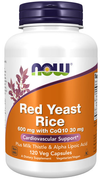 Red Yeast Rice 600mg with CoQ10 30mg - 120 Veg Capsules - Country Life Natural Foods