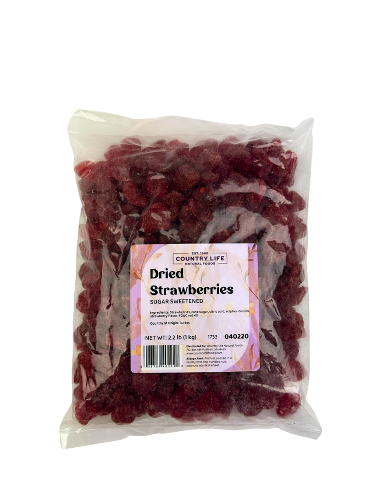 
                  
                    Whole Dried Strawberries, Sugar Infused, Non-GMO - Country Life Natural Foods
                  
                