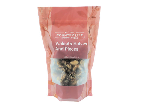 Walnuts, 1/2s & Pieces, Nuts - Country Life Natural Foods