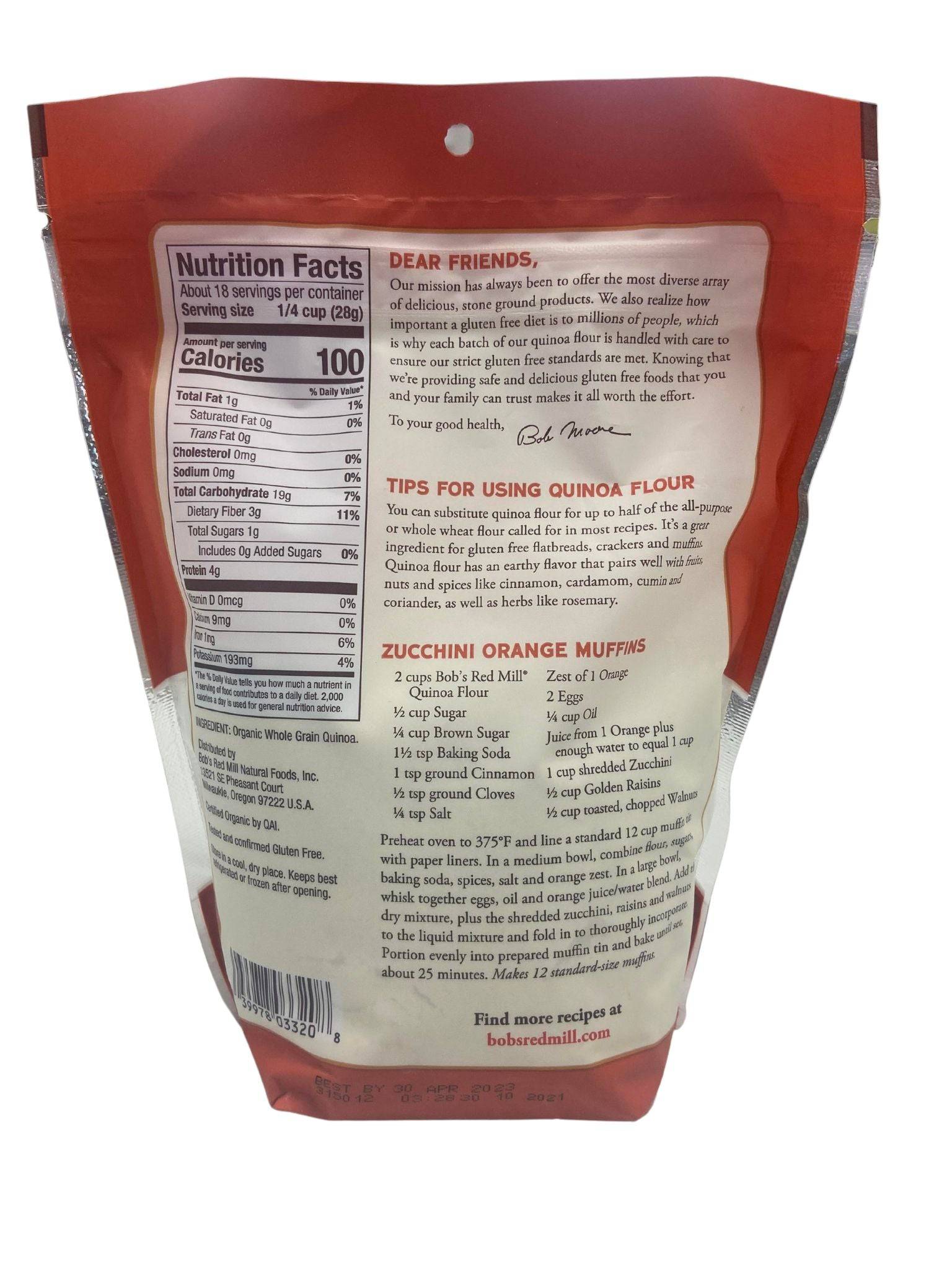 
                  
                    Quinoa Flour, Organic, Bob's Red Mill - Country Life Natural Foods
                  
                