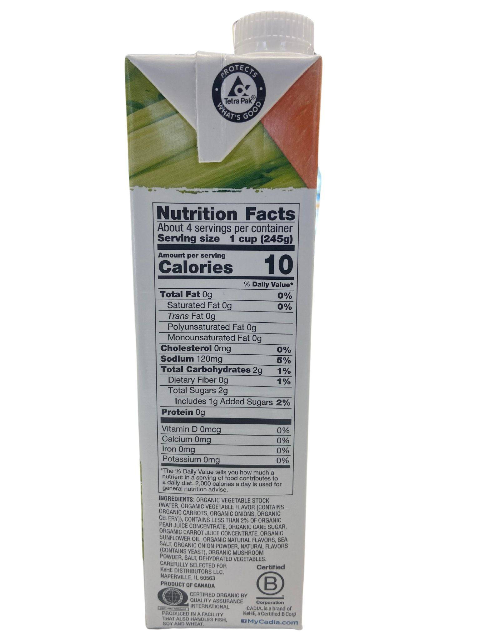 
                  
                    Vegetable Broth, Organic, Low Sodium, Cadia - Country Life Natural Foods
                  
                