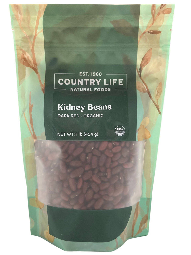 Organic Kidney Beans, Dark Red - Country Life Natural Foods