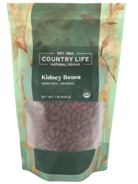 Organic Kidney Beans, Dark Red - Country Life Natural Foods