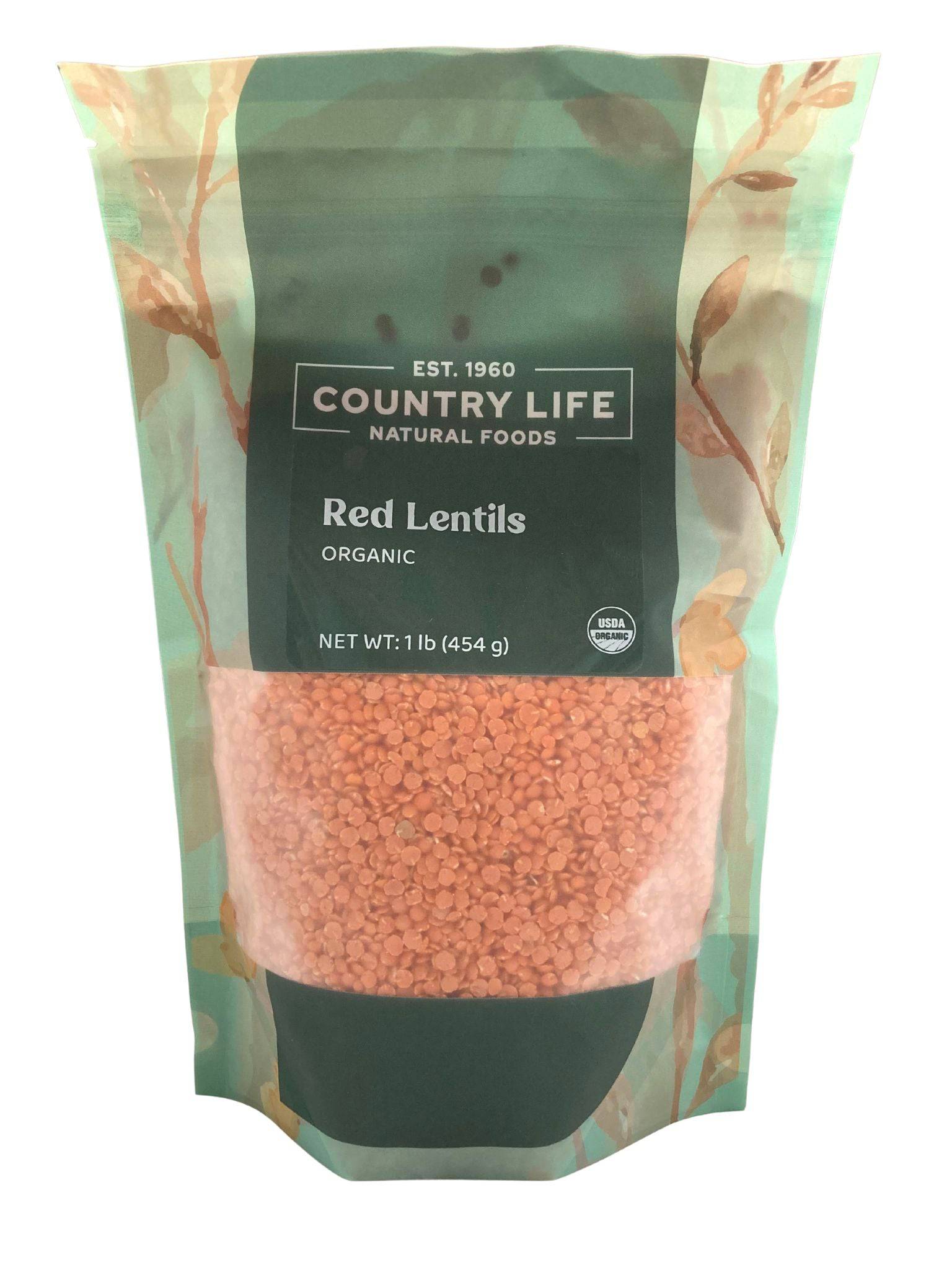 Red Lentils, Split, Organic - Country Life Natural Foods