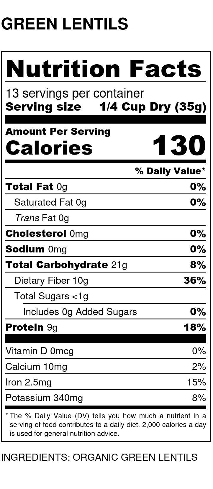 
                  
                    Green Lentils - Country Life Natural Foods
                  
                