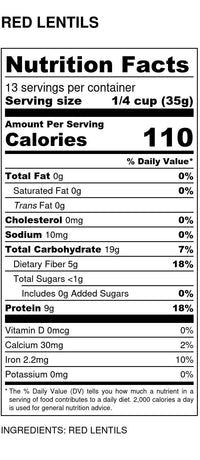 
                  
                    Red Lentils - Country Life Natural Foods
                  
                