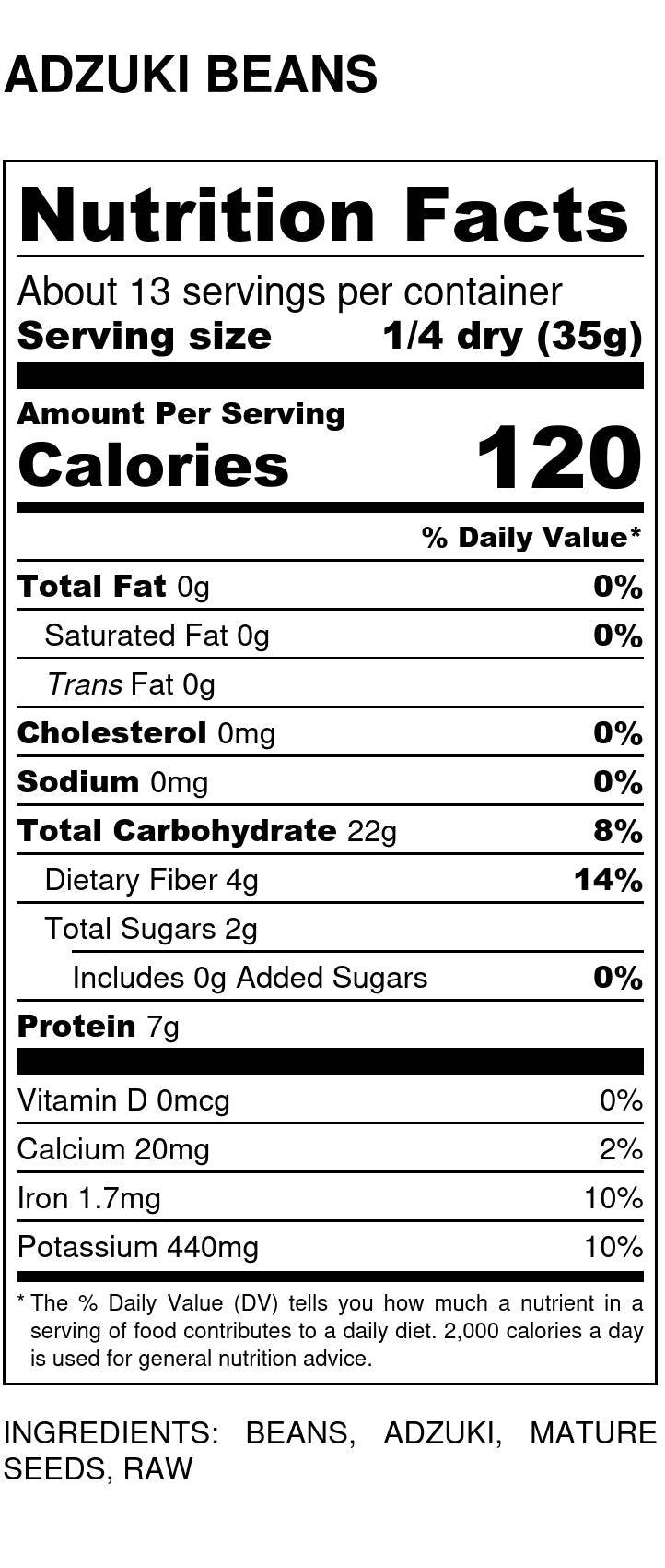 Adzuki Beans, Organic - Country Life Natural Foods