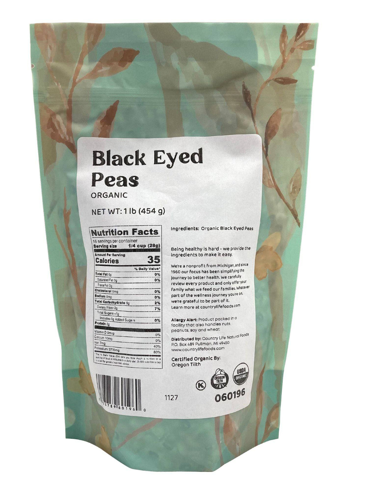 Black-Eyed Peas, Organic - Country Life Natural Foods