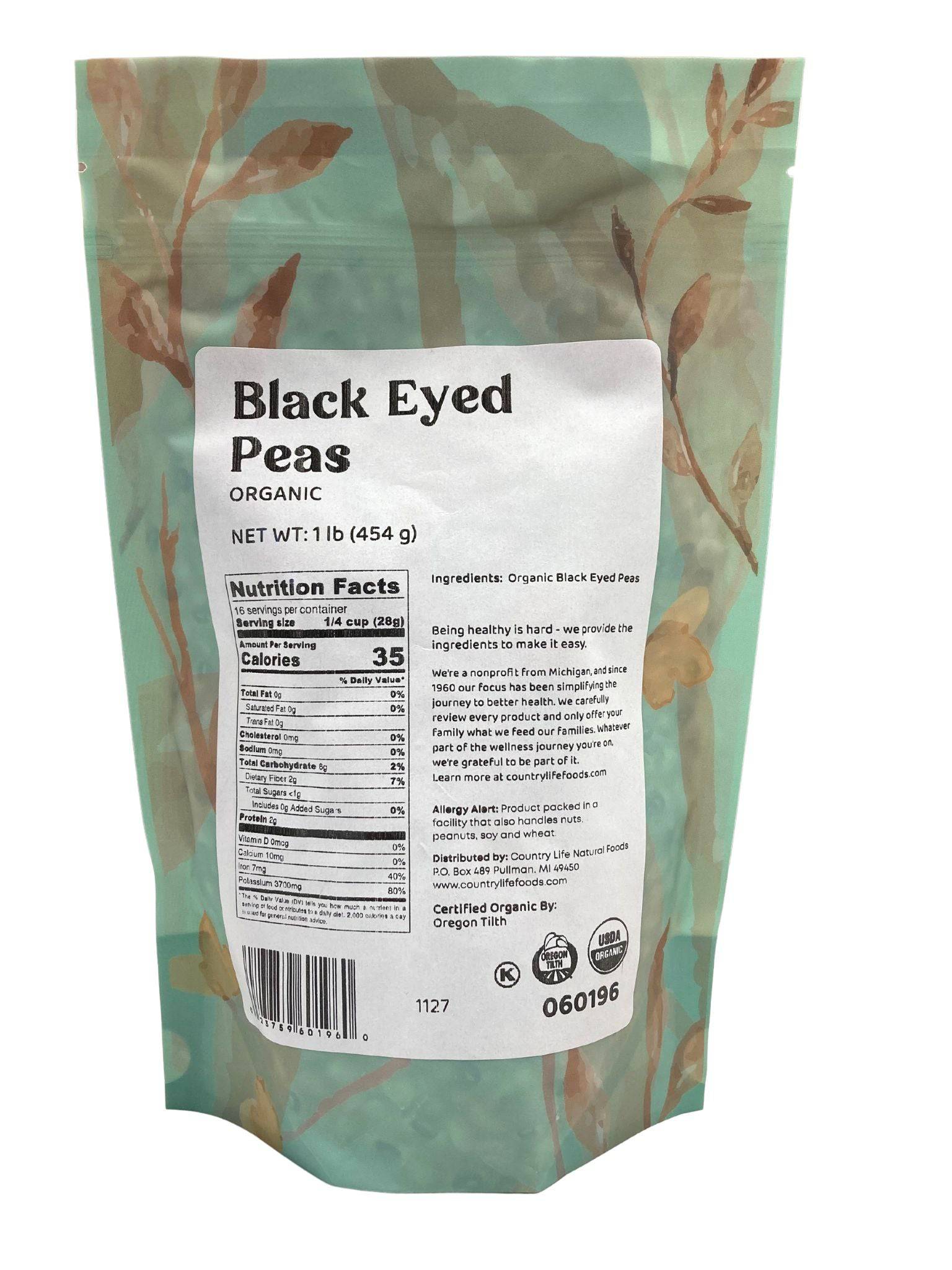 
                  
                    Black-Eyed Peas, Organic - Country Life Natural Foods
                  
                