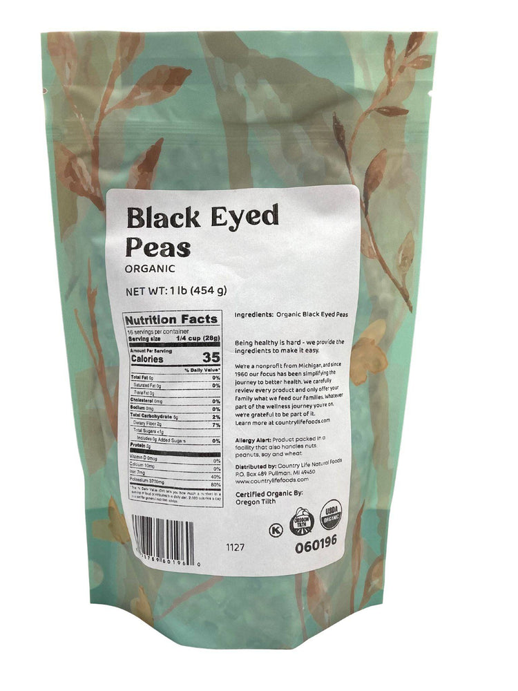 
                  
                    Organic Black-Eyed Peas - Country Life Natural Foods
                  
                