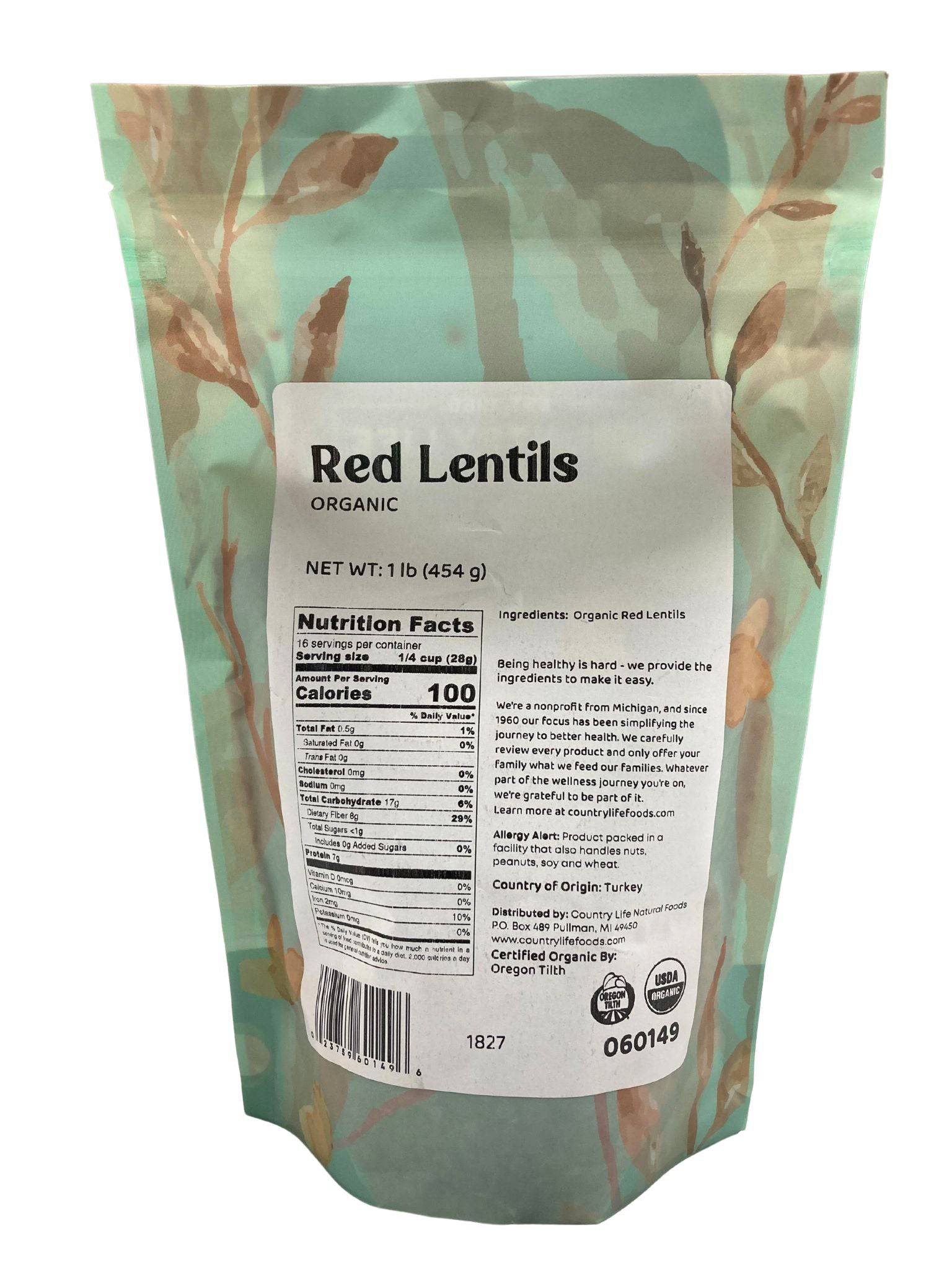 
                  
                    Red Lentils, Split, Organic - Country Life Natural Foods
                  
                