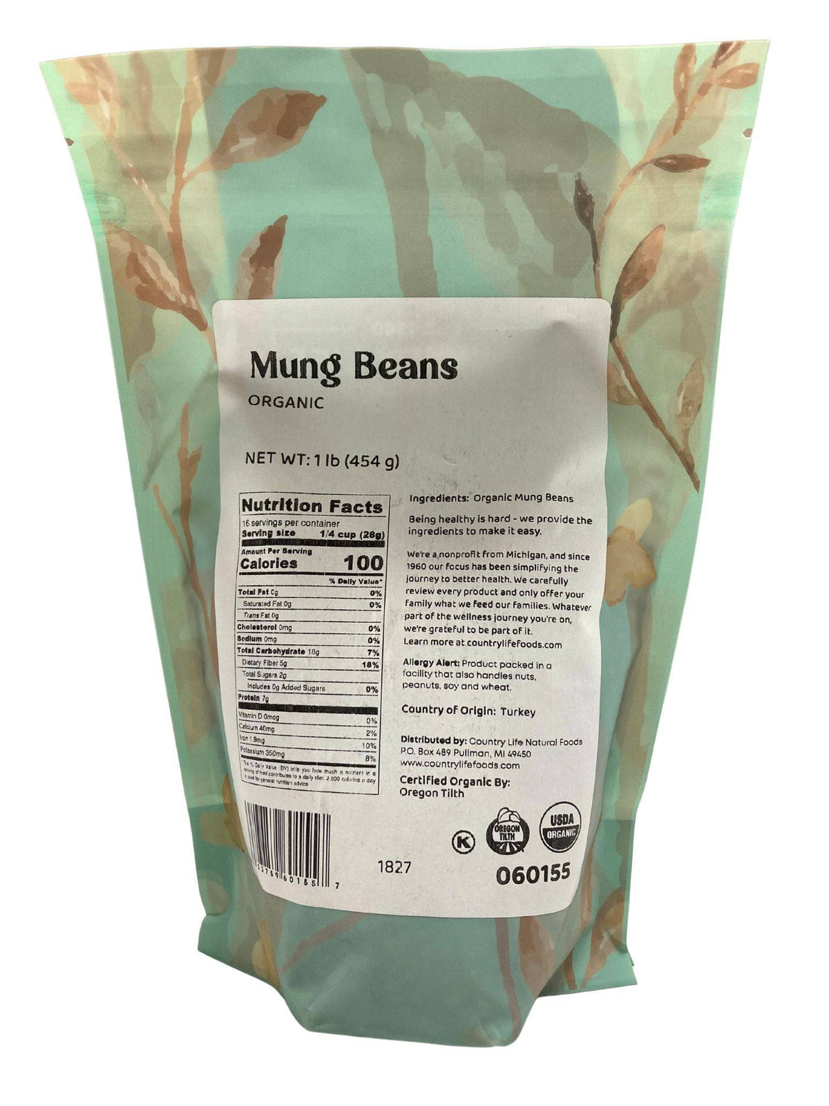 Mung Beans, Organic - Country Life Natural Foods