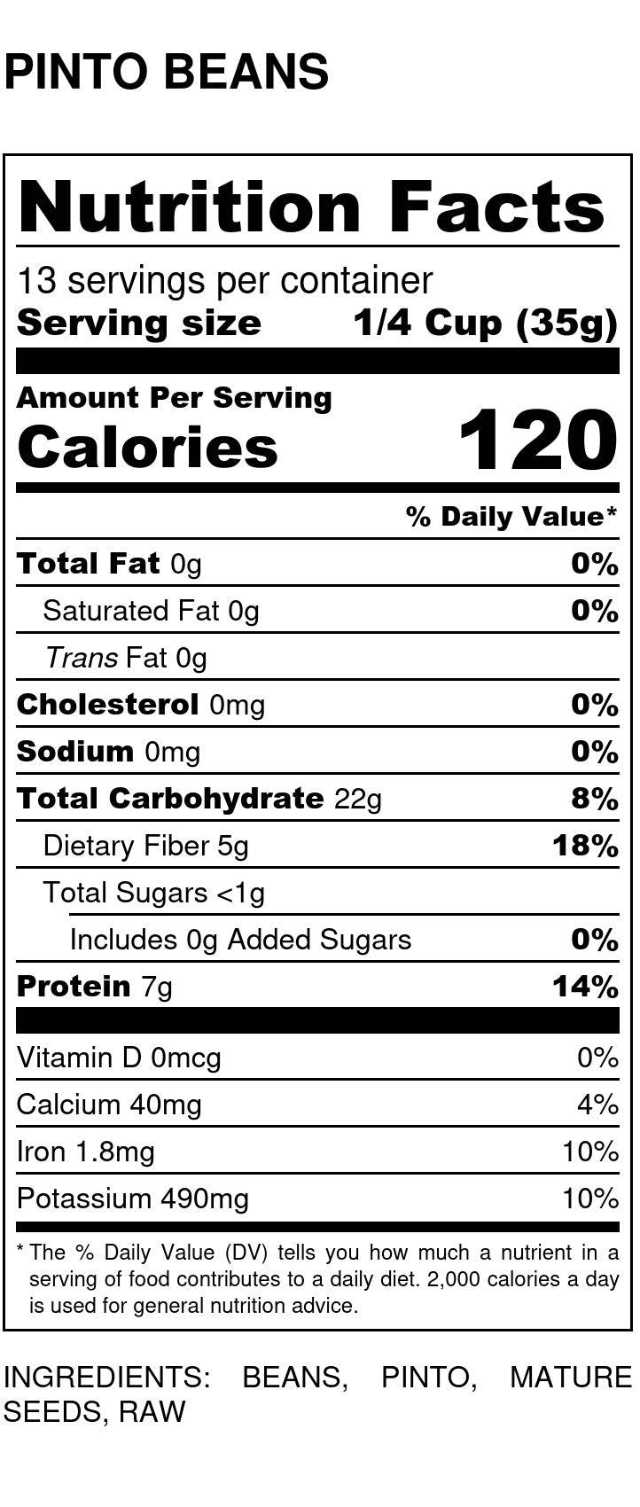 Organic Pinto Beans - Country Life Natural Foods