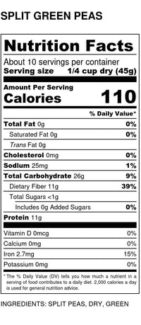 
                  
                    Peas, Green Split - Country Life Natural Foods
                  
                