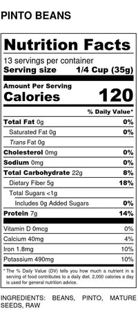 
                  
                    Pinto Beans - Country Life Natural Foods
                  
                