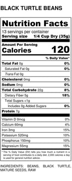 Black Turtle Beans, Beans - Country Life Natural Foods