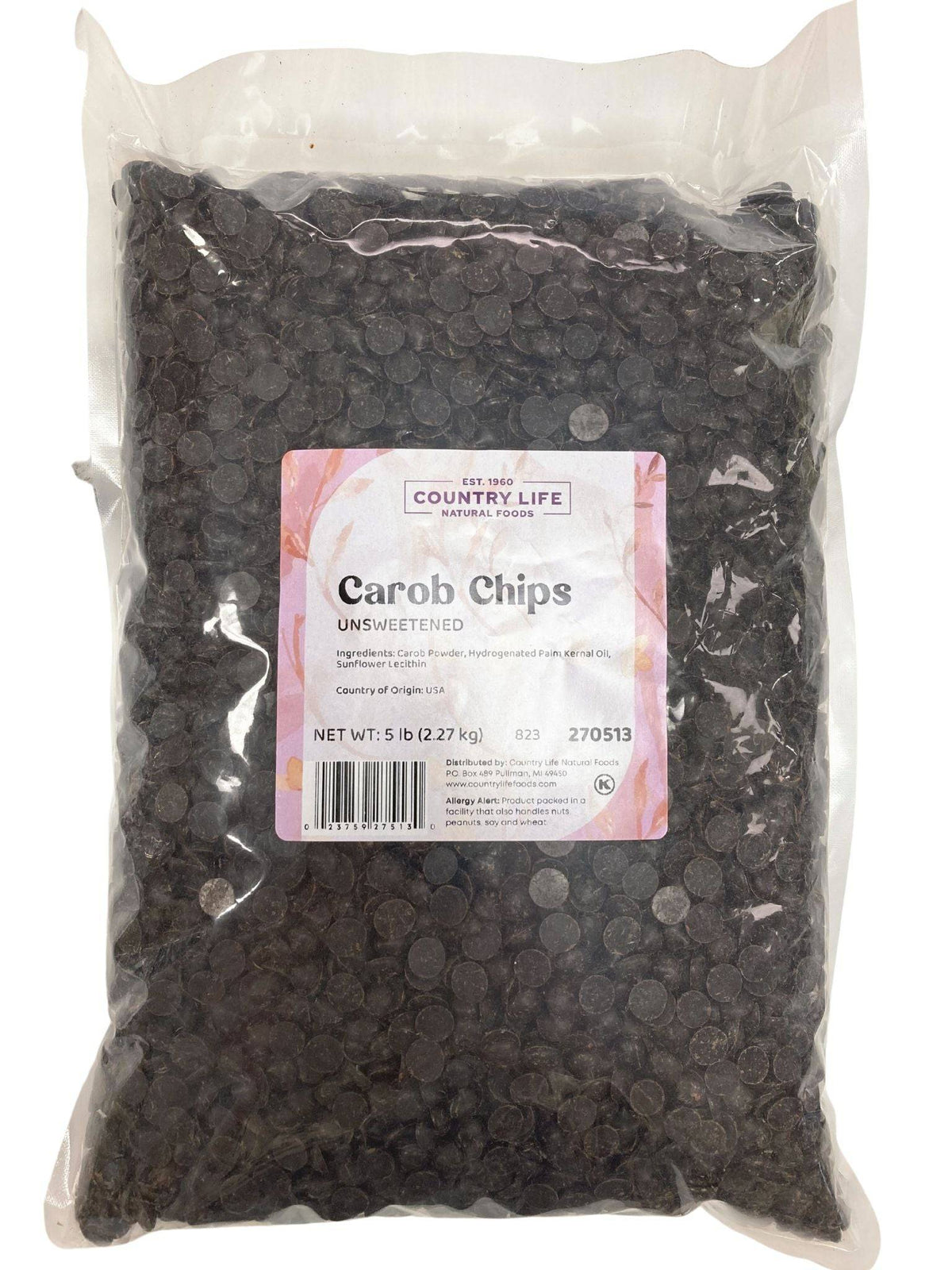 Carob Chips, Unsweetened - Country Life Natural Foods