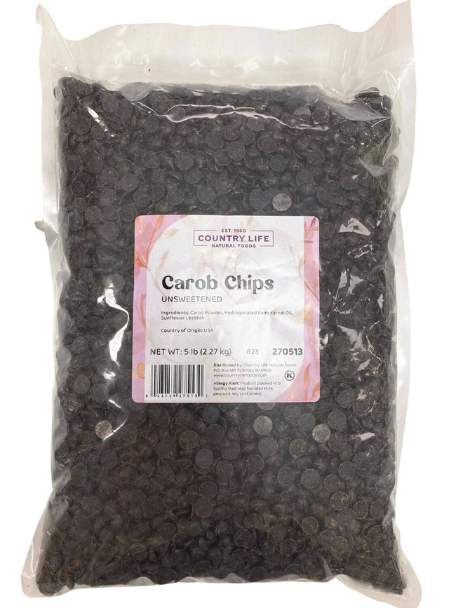 Carob Chips, Unsweetened Country Life Natural Foods