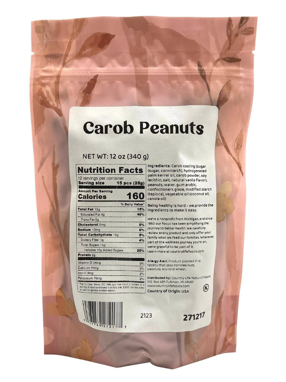 Carob Coated Peanuts - Country Life Natural Foods