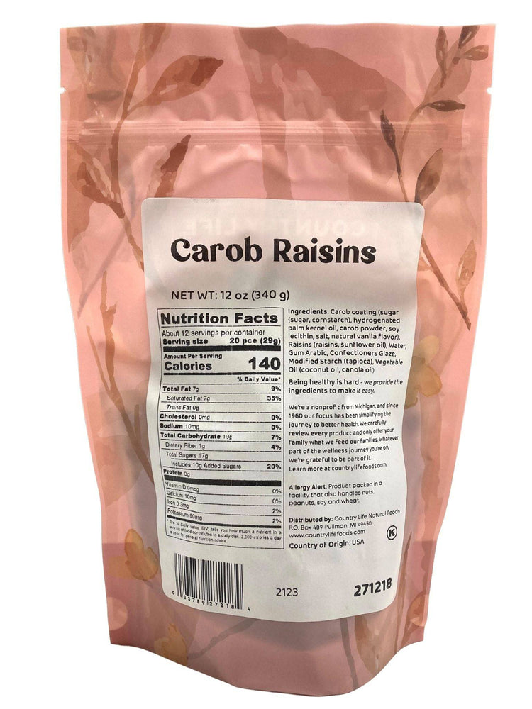 
                  
                    Carob Coated Raisins (Sugar Sweetened) - Country Life Natural Foods
                  
                