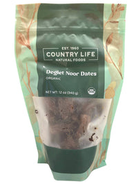 Dates, Deglet Noor, Pitted, Organic - Country Life Natural Foods