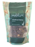 Dates, Khadrawi, Whole, Organic, Dried Fruit - Country Life Natural Foods