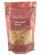 Pineapple Dices, Low Sugar, Dried Fruit - Country Life Natural Foods