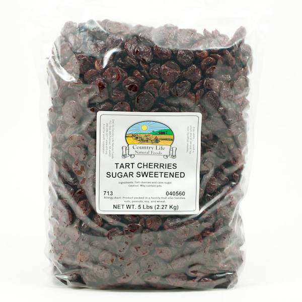 Cherries, Tart, Sugar Sweetened, Dried Fruit - Country Life Natural Foods