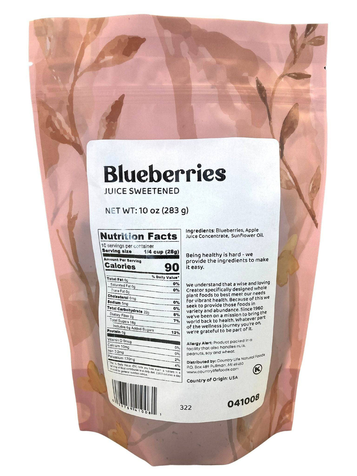 Blueberries, Juice Sweetened - Country Life Natural Foods