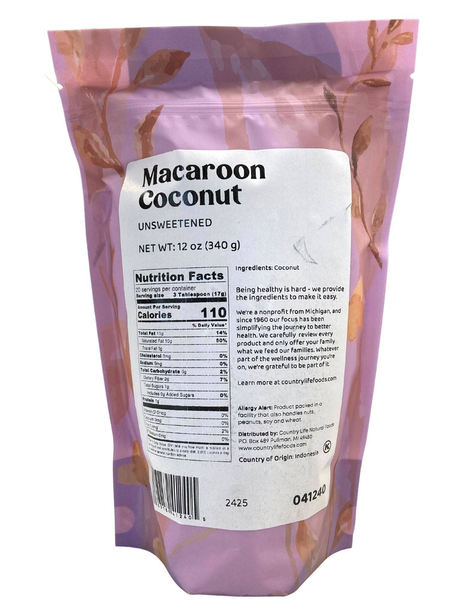 
                  
                    Coconut, Macaroon - Country Life Natural Foods
                  
                