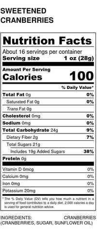 
                  
                    Cranberries, Sugar Sweetened - Country Life Natural Foods
                  
                