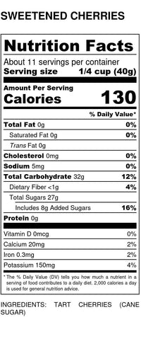 
                  
                    Organic Cherries, Tart - Sugar Sweetened - Country Life Natural Foods
                  
                