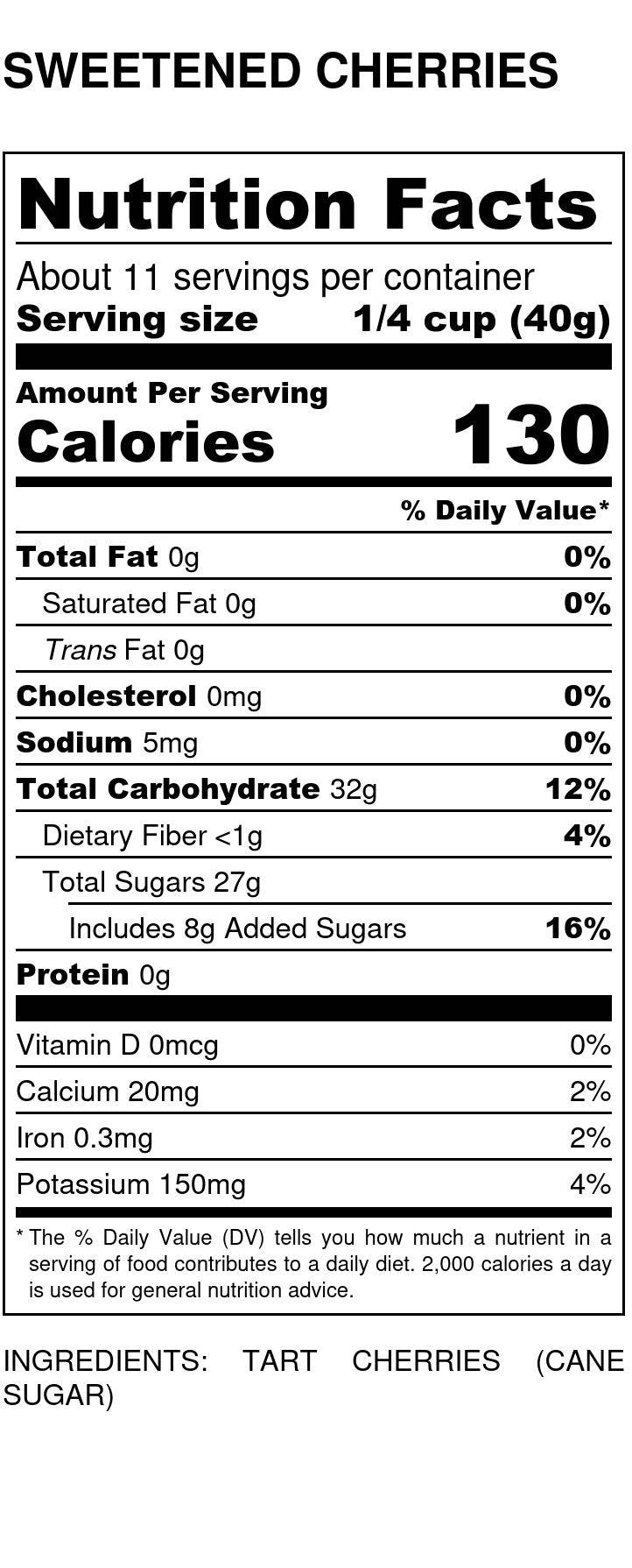 
                  
                    Cherries, Tart, Sugar Sweetened, Organic - Country Life Natural Foods
                  
                